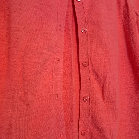 Loft 100% Cotton Pink Cardigan Size Small Button Up Sweater - Picture 3 of 7